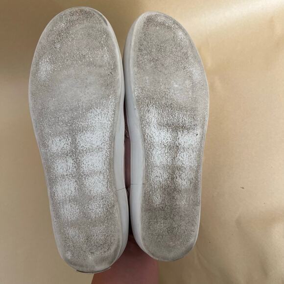 Kate Spade Lillie Pink Suede Ruffle Slip-On Sneakers Leather Upper Size 8.5 - Picture 14 of 14